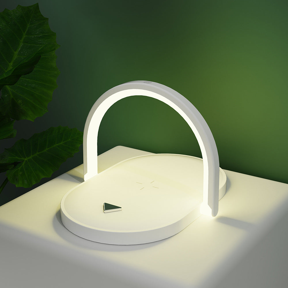 Night Light Wireless Charger 15W Fast Charge with Mobile Phone Stand Desk Lamp Power Bank