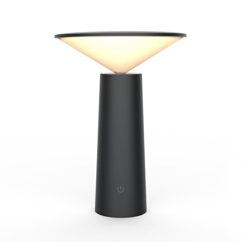 Nordic Ambient Table Lamp – warm bedside glow with USB charging, ideal for modern minimalist bedrooms.